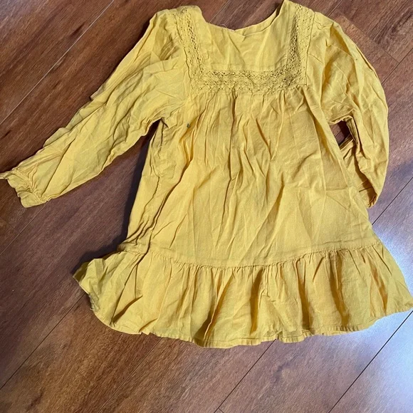 Cat & Jack Mustard Long Sleeve Dress - Picture 4 of 4